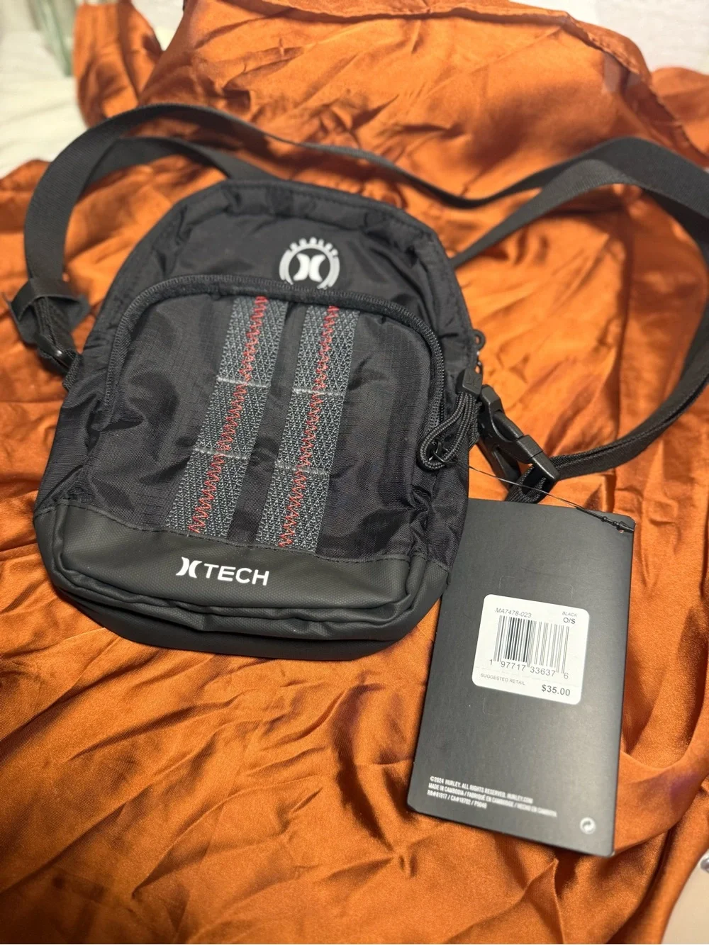 Hurley Joshua Festival Black Crossbody Bag